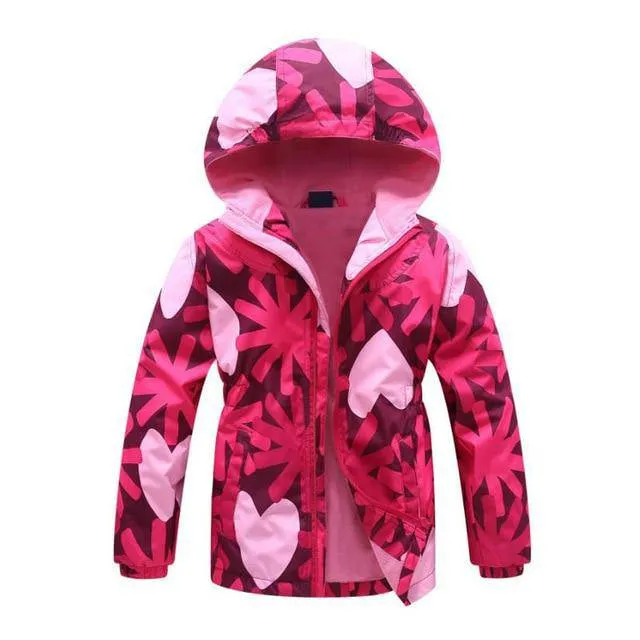 Windbreaker Polar Fleece Windproof Jacket - Red Pink