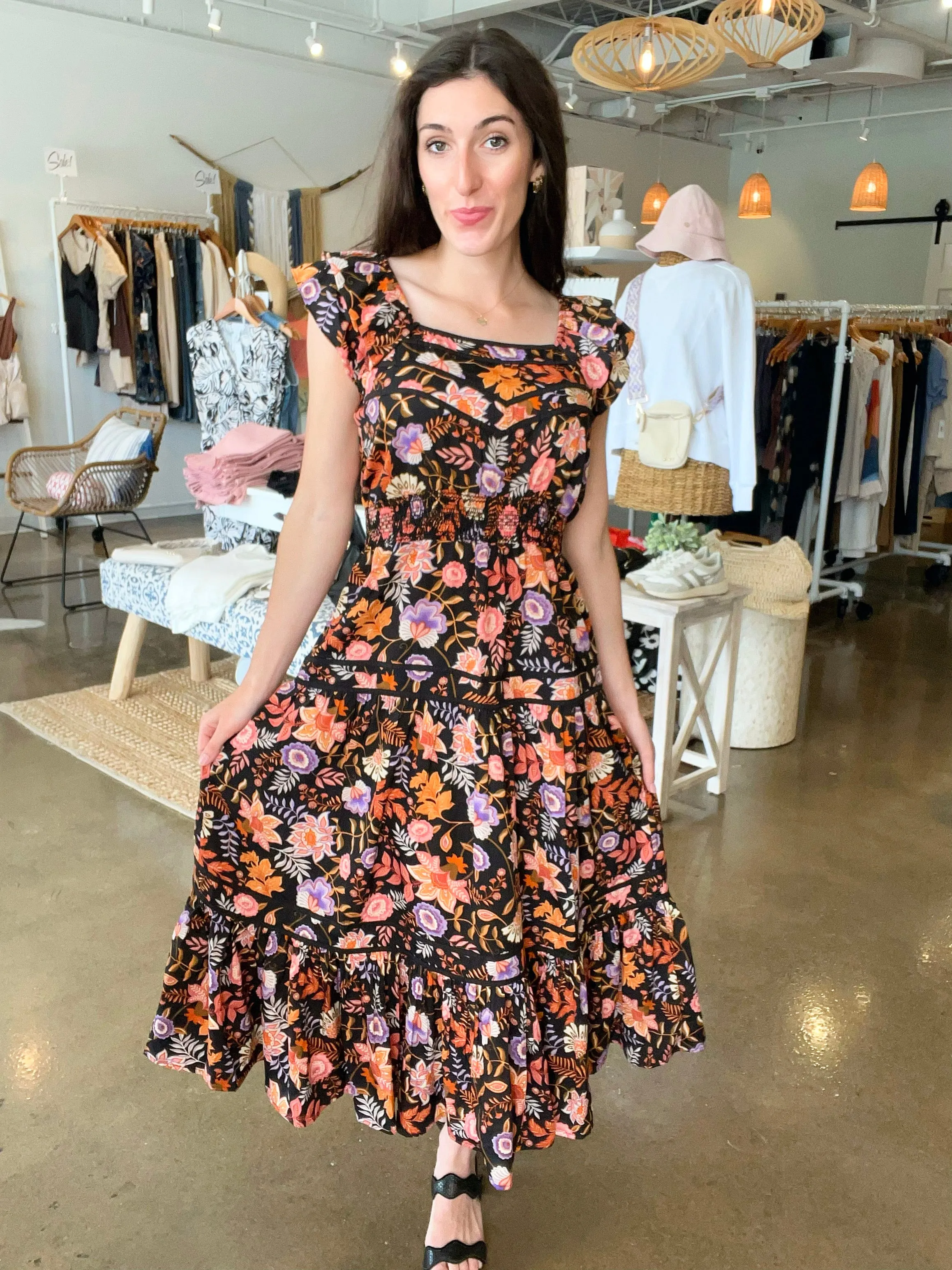 Windswept Floral Dress