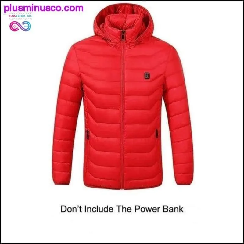 Winter Warm Hiking Jackets Men Women Smart Thermostat Hooded