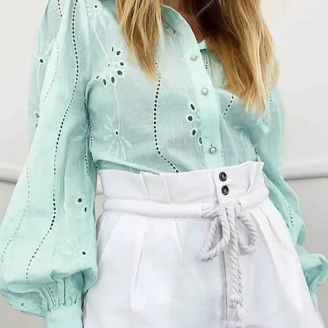 Women Fashion Casual Simple Blouses