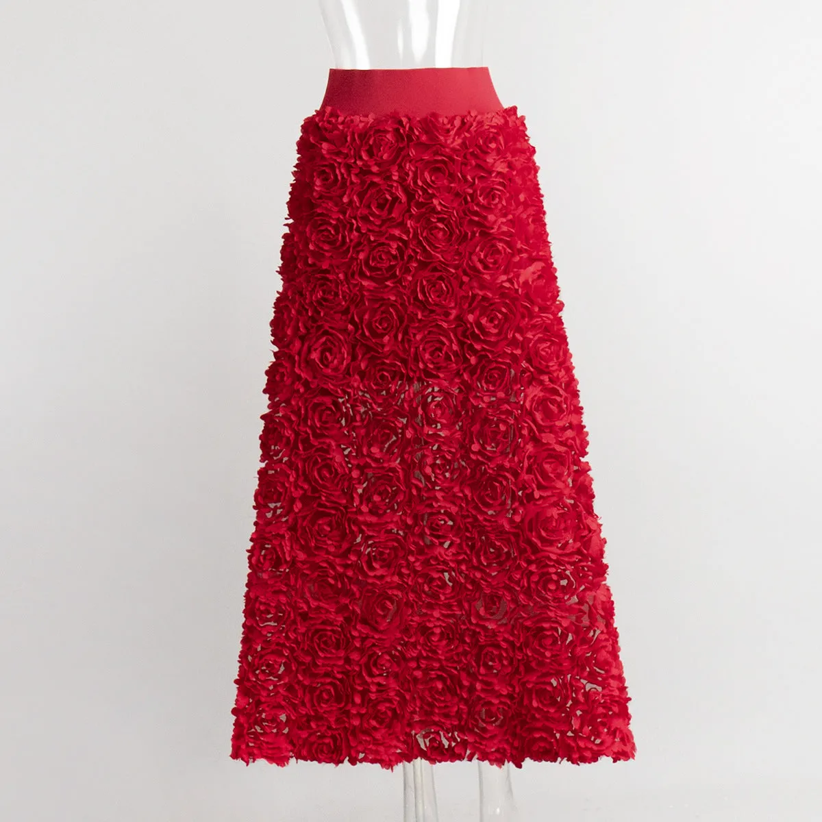 Women Petal Loose High Rise Skirt