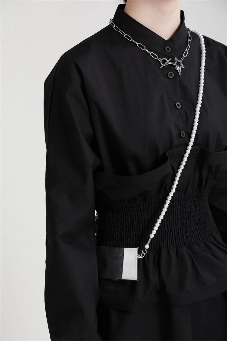 Women Ruffled Slim Waist Long Sleeves Fall Dresses
