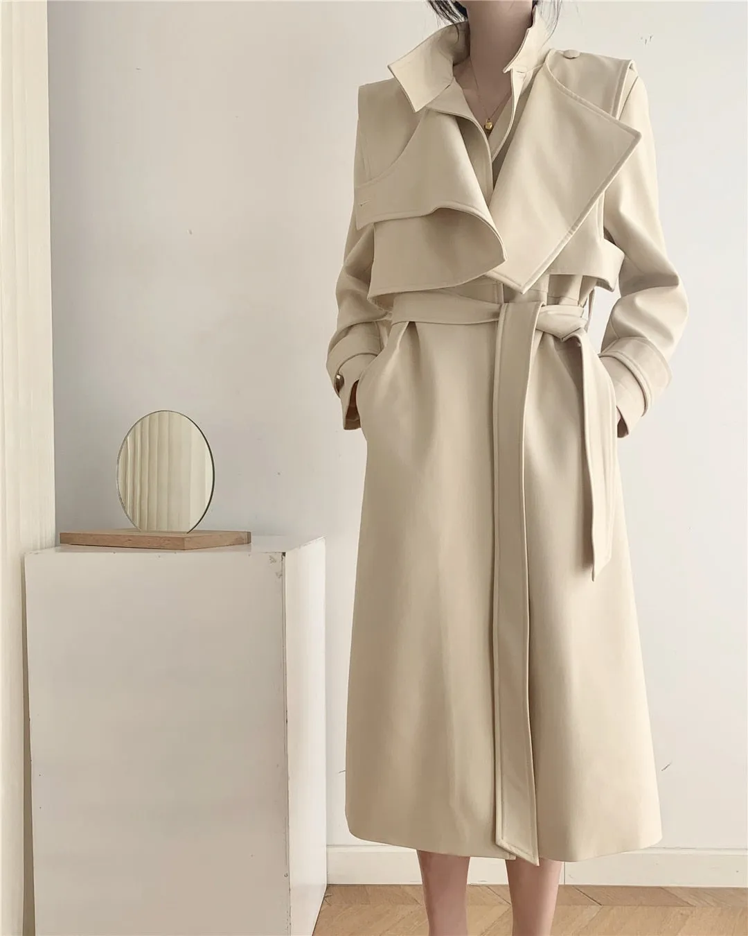 Women Trench Windbreaker Fashion Temperament Coat