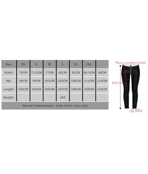 Women’s Real Leather Laces Up Slim Fit Pants – Sexy Side Laces Up Red Leather Pants