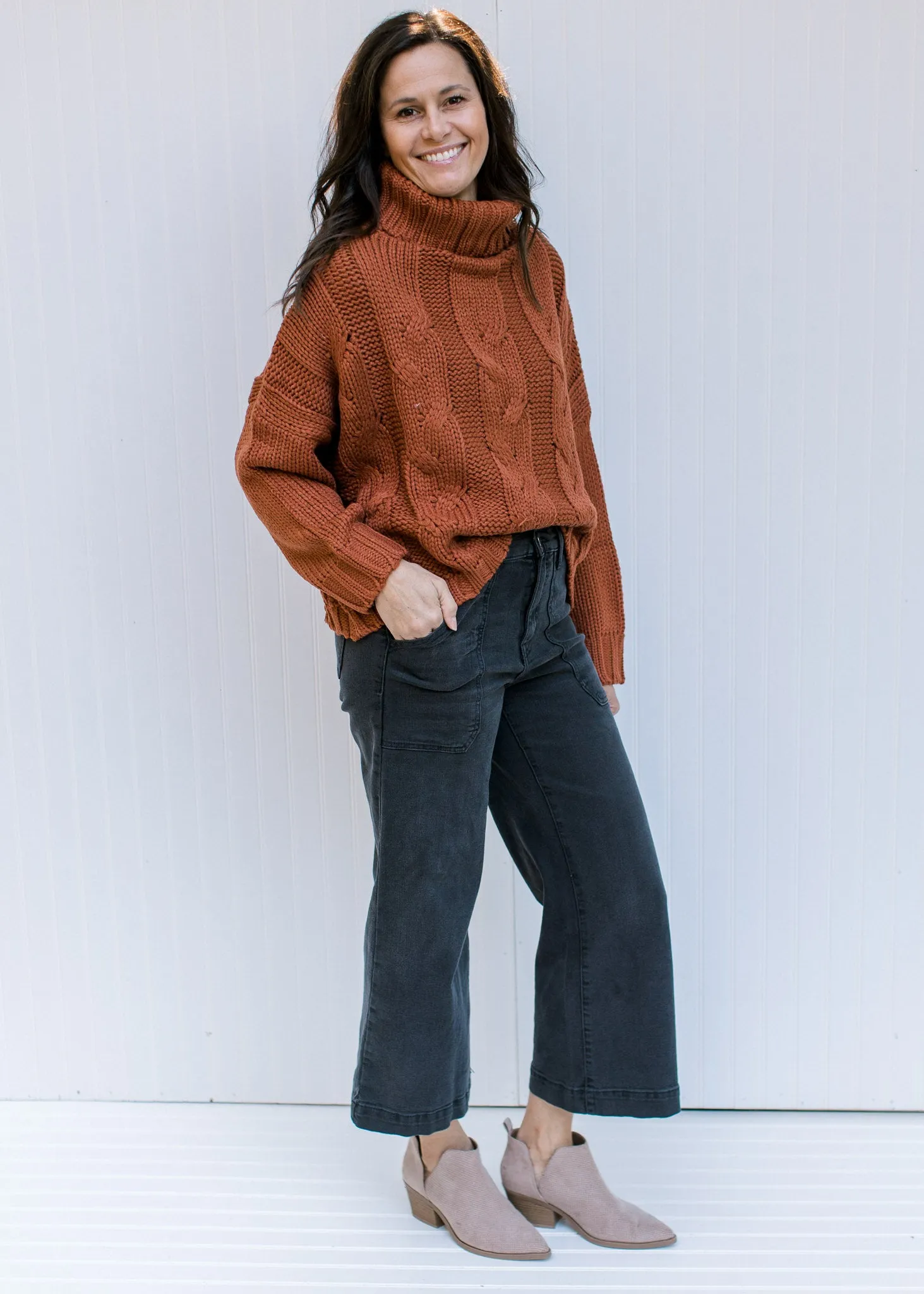 X Cappuccino Turtleneck Sweater