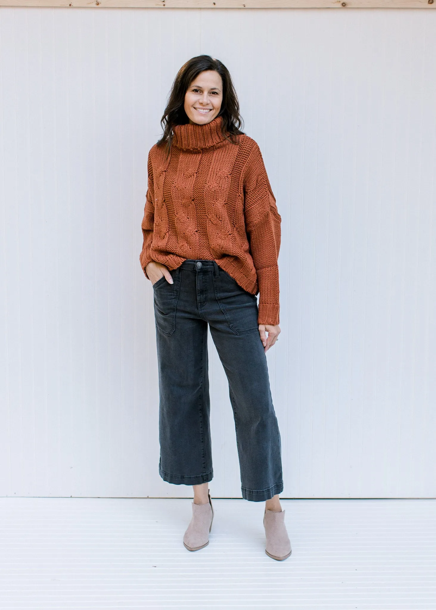 X Cappuccino Turtleneck Sweater