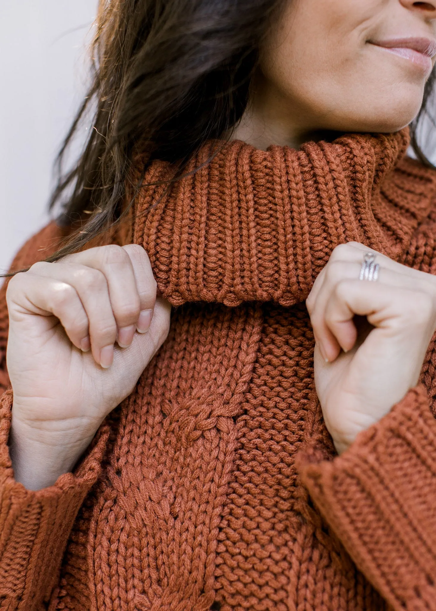 X Cappuccino Turtleneck Sweater