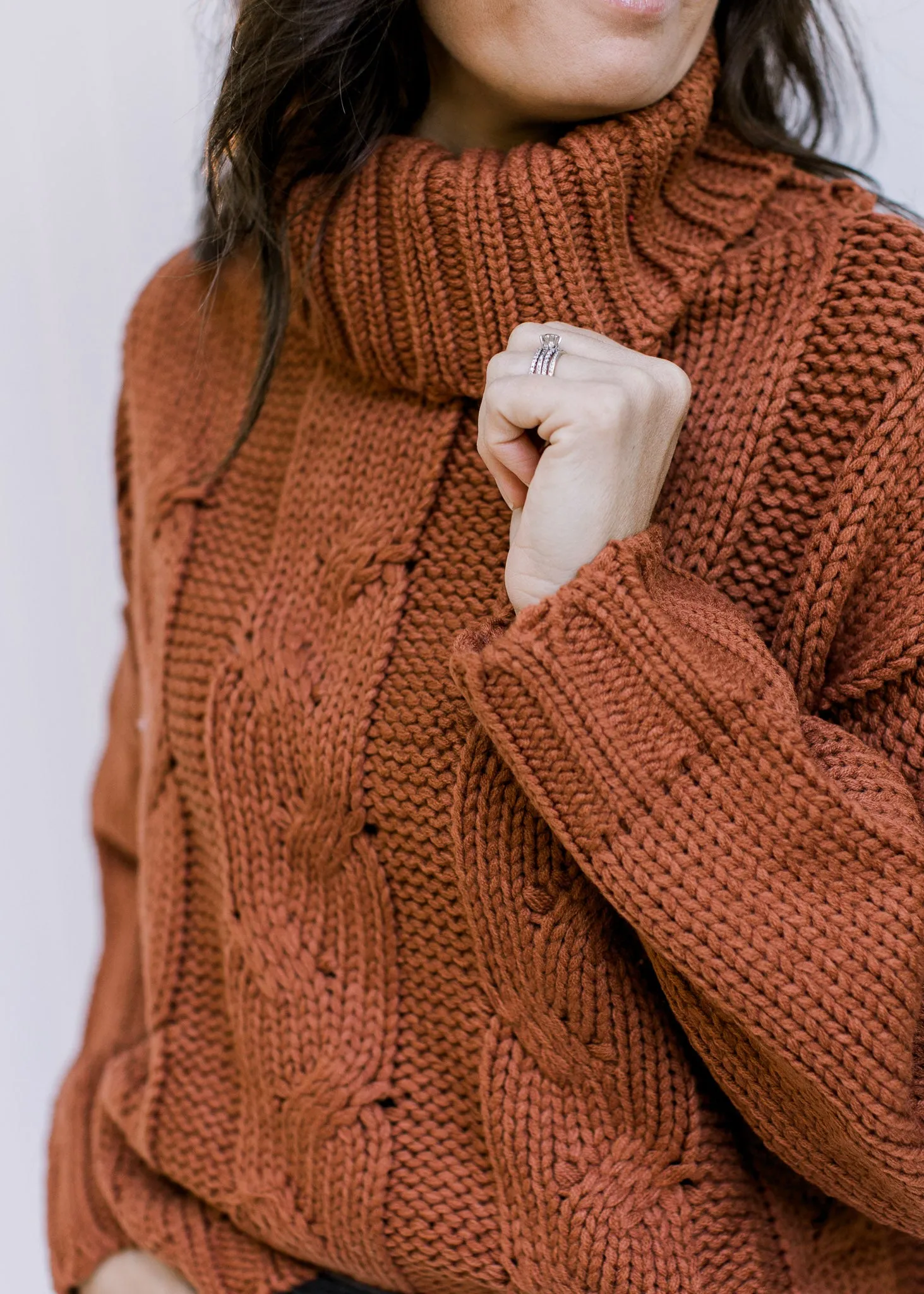 X Cappuccino Turtleneck Sweater