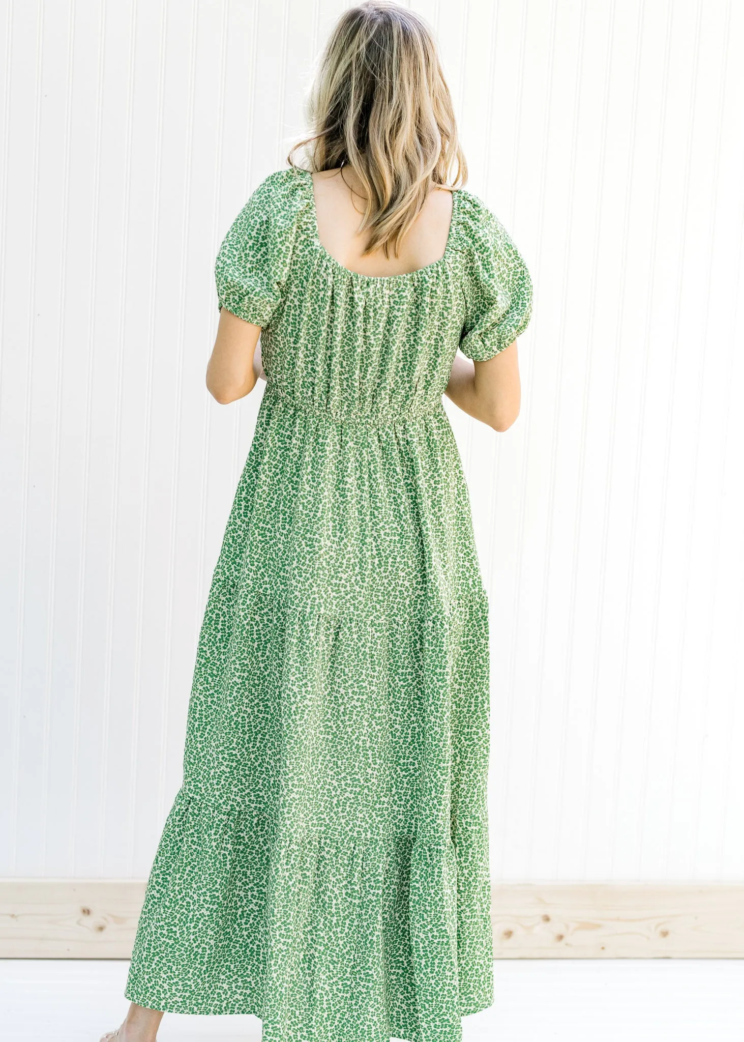 X Green Microfloral Maxi Dress