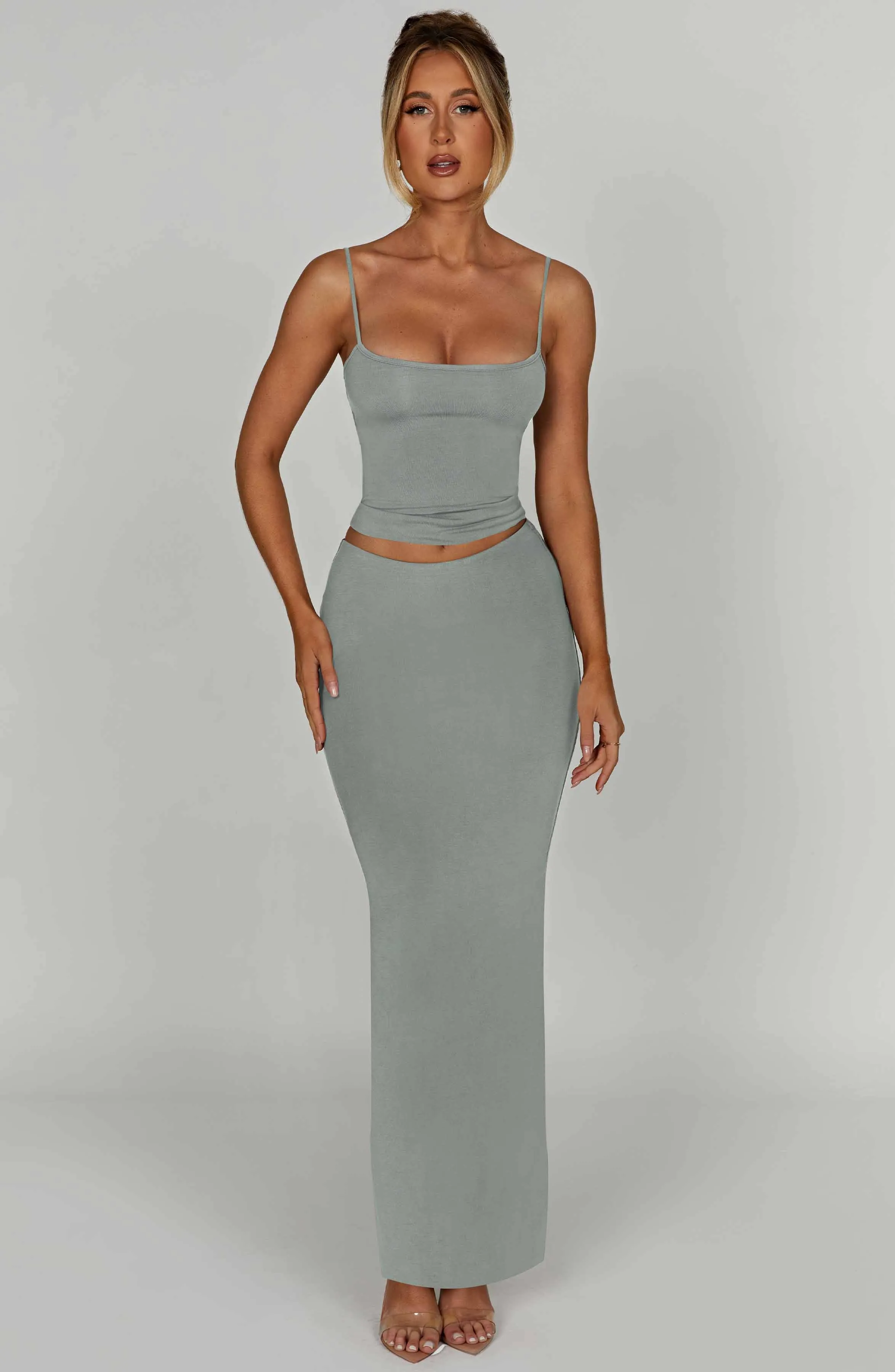 Yazmin Maxi Skirt - Steel