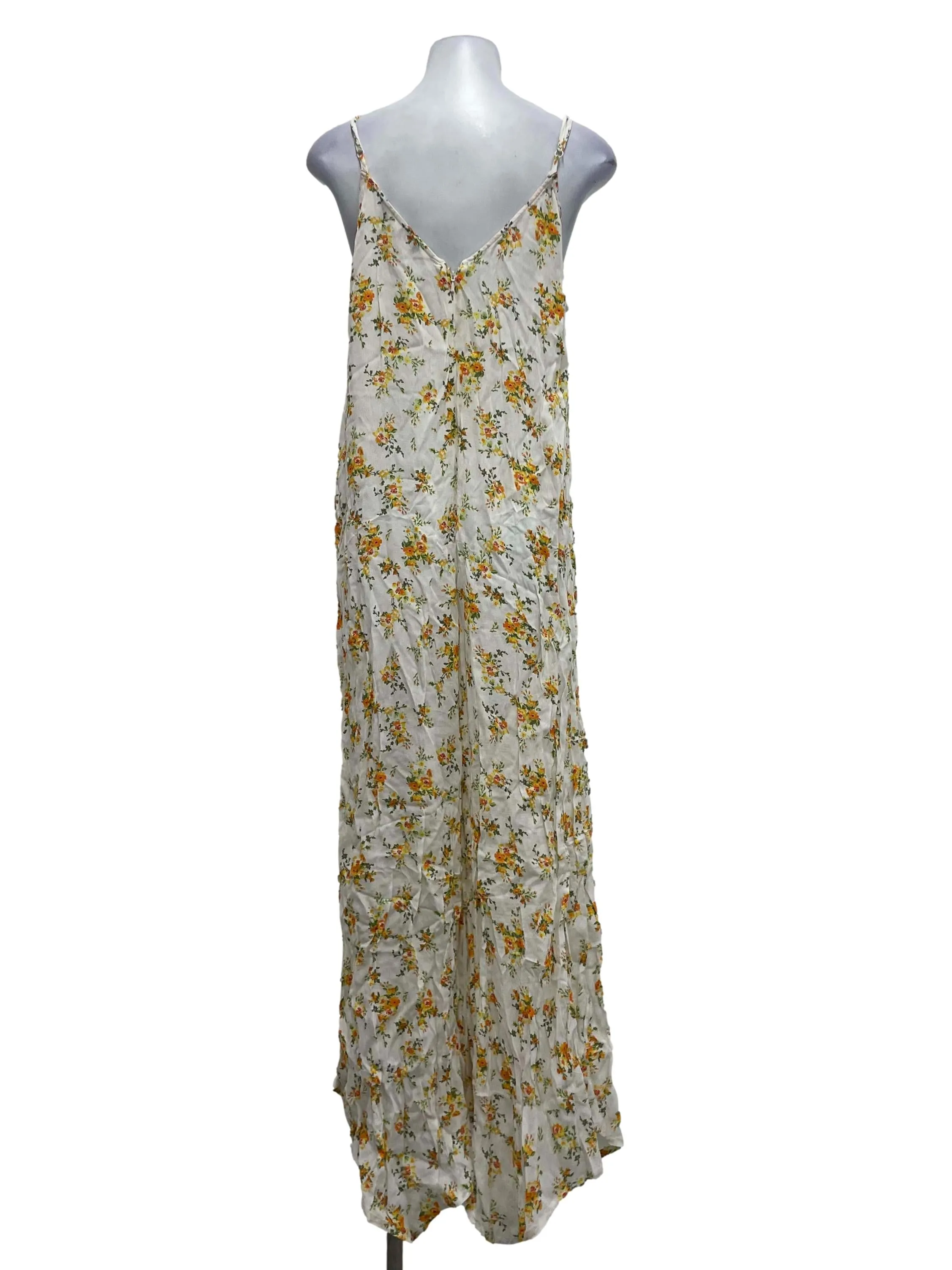 Yellow Floral Spag Jumpsuit