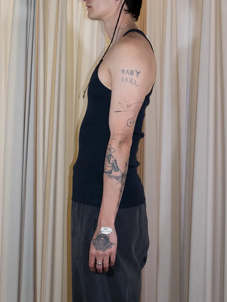 Y/Project Invisible Strap Tank Top, Vintage Black