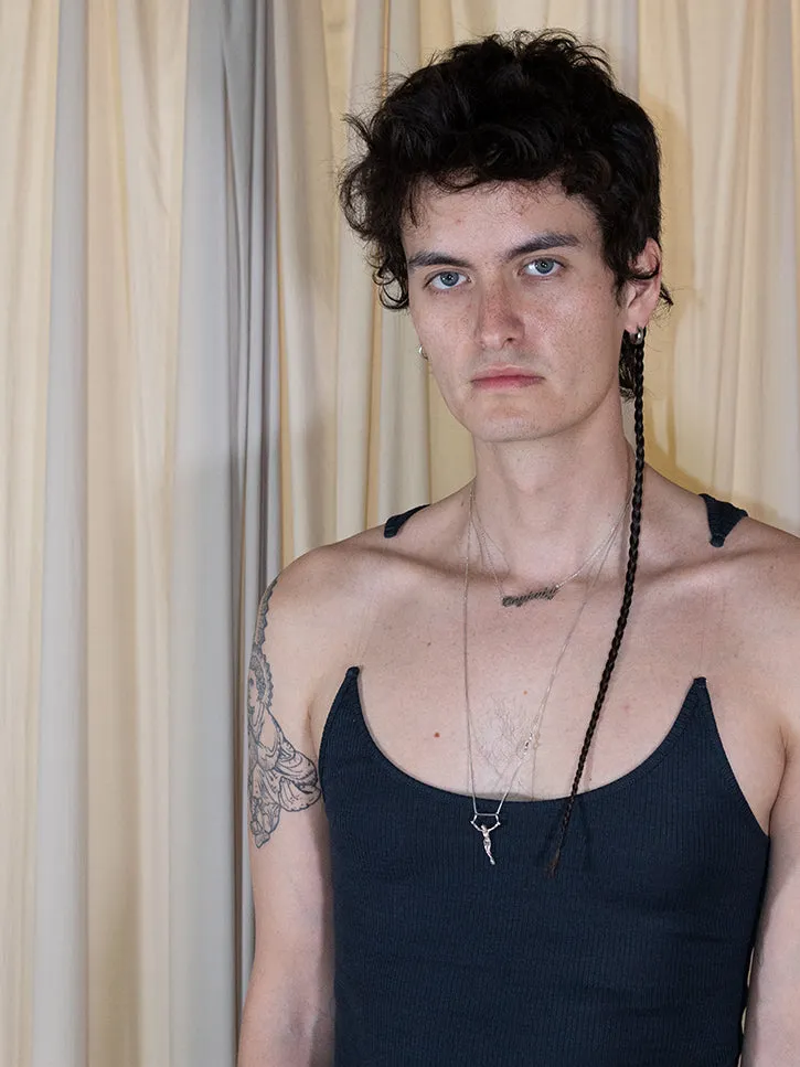 Y/Project Invisible Strap Tank Top, Vintage Black