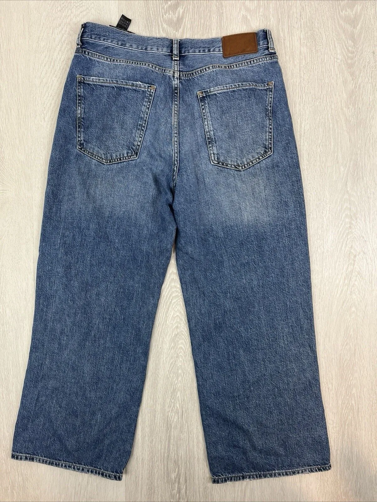 Zara Womens Medium Wash Blue The Pax Culotte Wide Fit Jeans Size 10 US