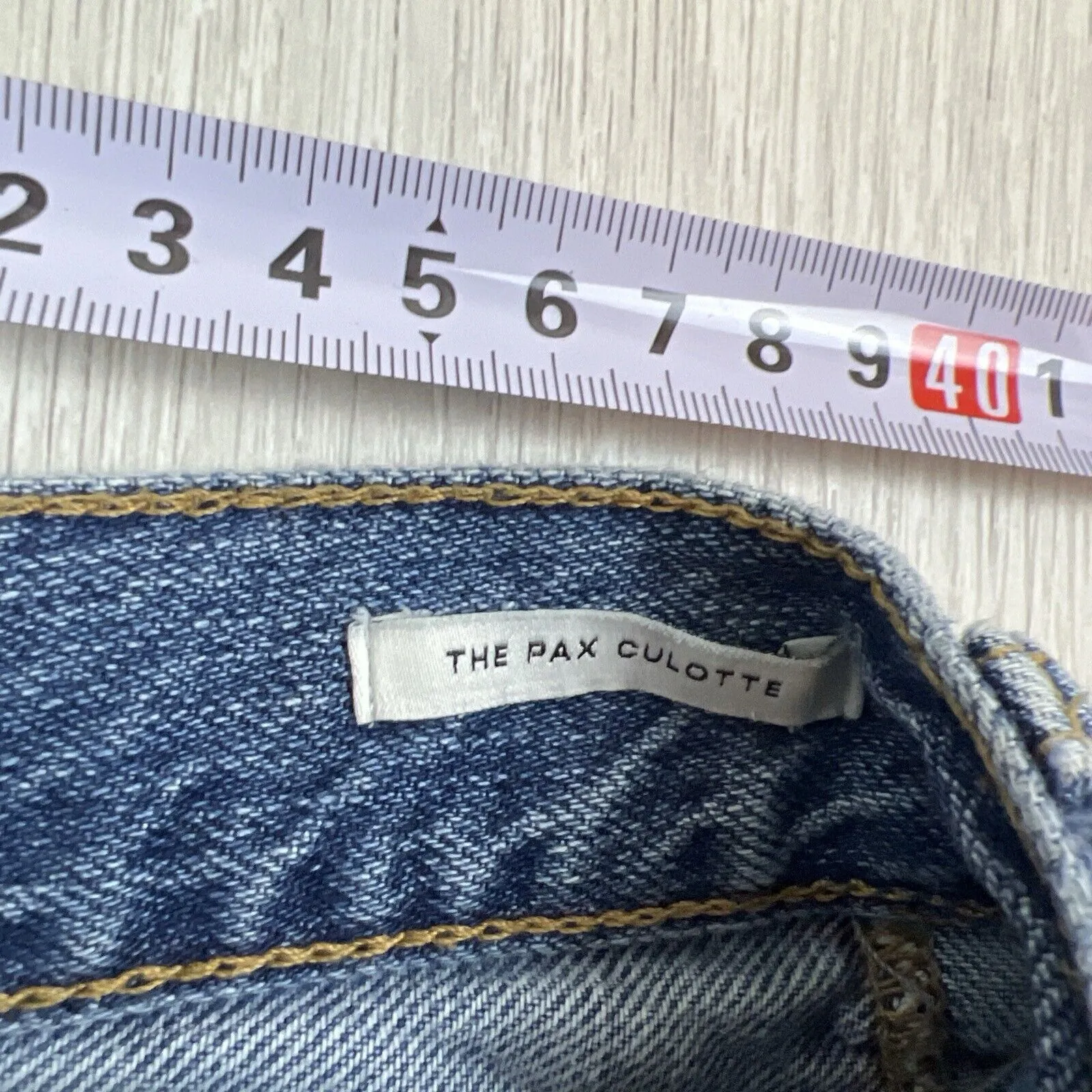 Zara Womens Medium Wash Blue The Pax Culotte Wide Fit Jeans Size 10 US