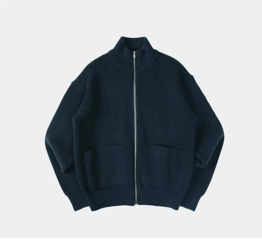 Zipper Knit Cardigan
