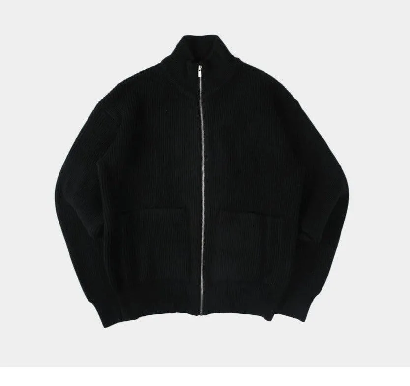 Zipper Knit Cardigan